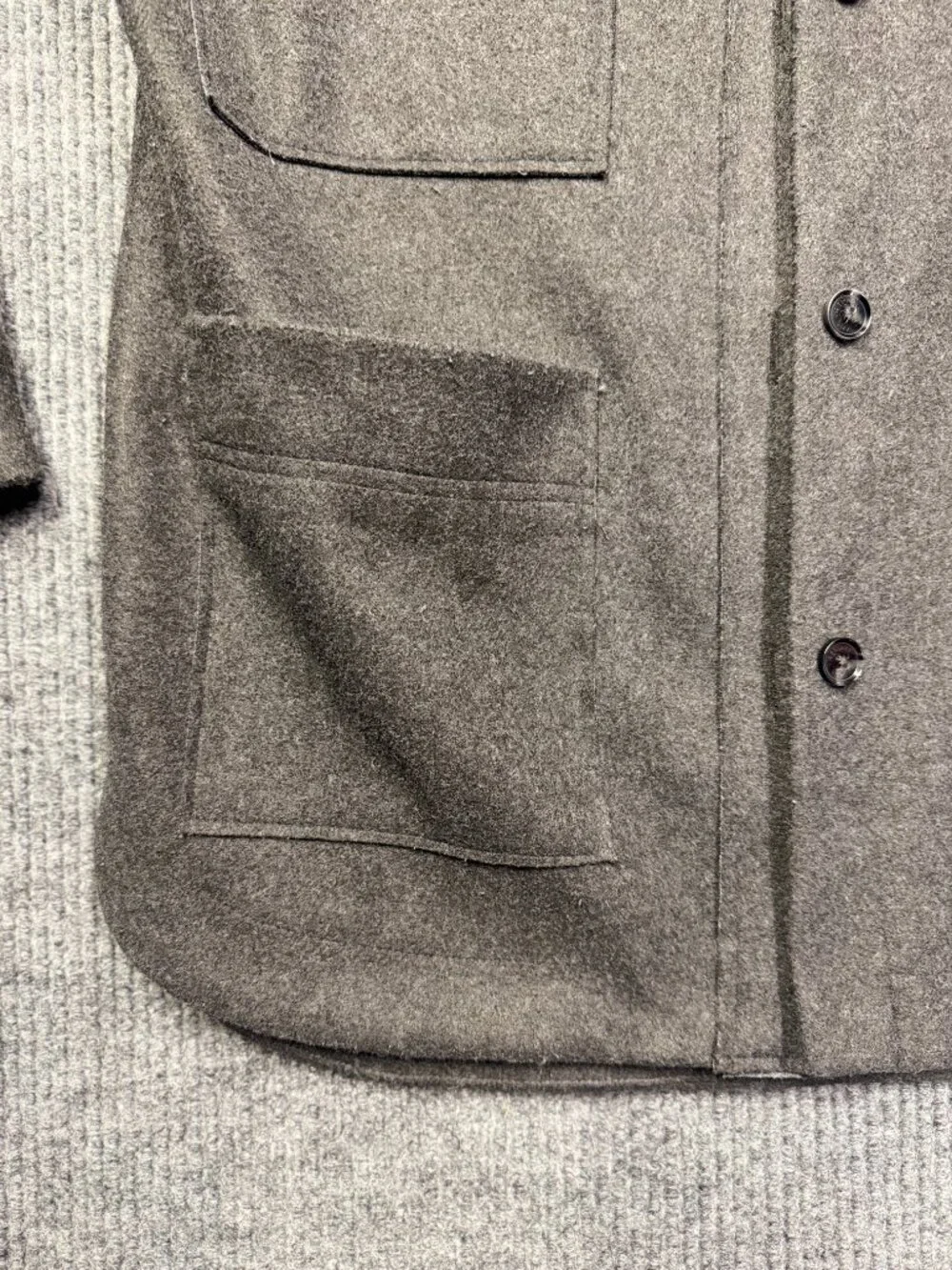 Banana Republic Charcoal Gray Wool Blend Shirt Jacket Size Small